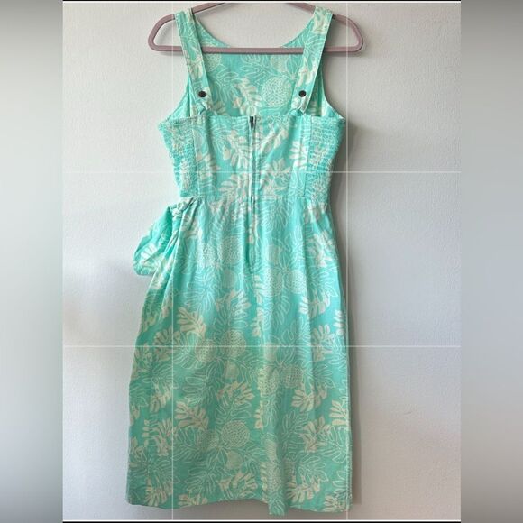 Patagonia Pataloha 100% Organic Cotton Ulu Bend Blue Floral Hawaiian Dress - Picture 3 of 10